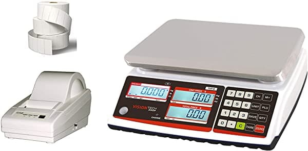 Visiontechshop Tvp-60B Price Computing Escala Lb/Oz/Kg Conmutable Capacidad De 60 Lb Lectabilidad De 0.01 Lb Ntep Legal Para El Comercio Coc #19-0