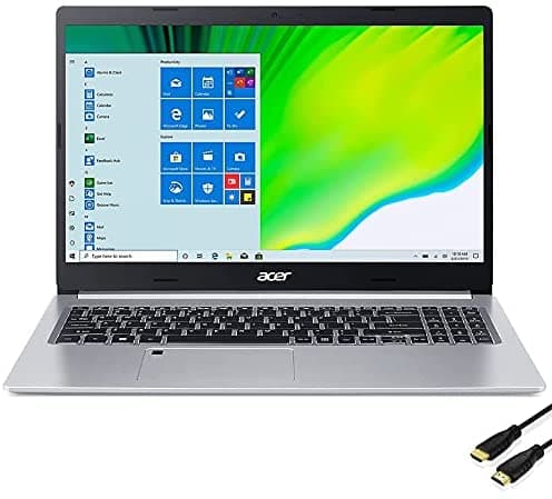 Acer Aspire 5 Slim 15.6 "Fhd Ips Laptop Amd Ryzen 3 3350U 4 Núcleos Wifi 6 Kb De Retroiluminación Amazon Alexa Paquete Con Woov Hdmi Windows 10 A515-46-R14K