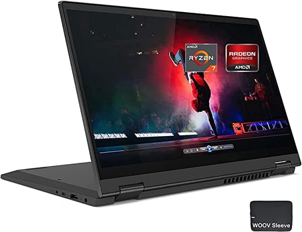 Lenovo Flex 5 14 "2-En-1 Laptop De Pantalla Táctil Procesador Amd Ryzen De 8 Núcleos Ips Fhd Retroiluminación Huella Digital 3.63 Lbs Incluido C