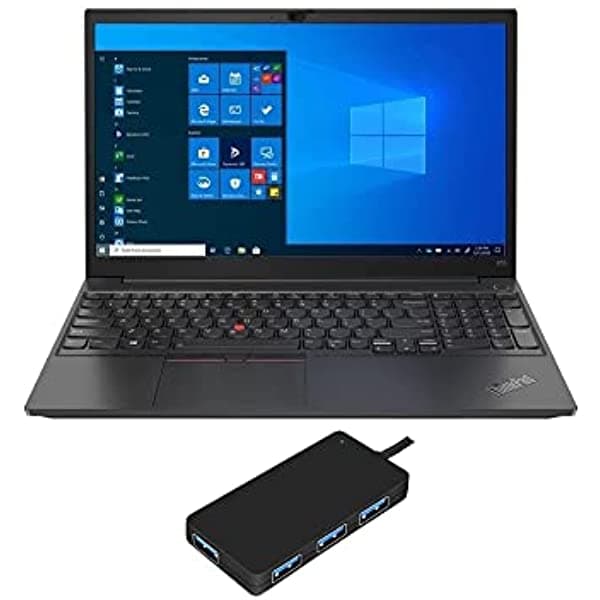 Lenovo Thinkpad E15 Portátil Doméstico Y Empresarial (Intel I5-10210U 4-Core 16Gb Ram 512Gb Pcie Ssd Intel Uhd Graphics 15.6" Full Hd (1920X1080) Wifi Bluetooth Cámara Web 1Xhdmi Win 10 Pro) Con Concentrador Usb