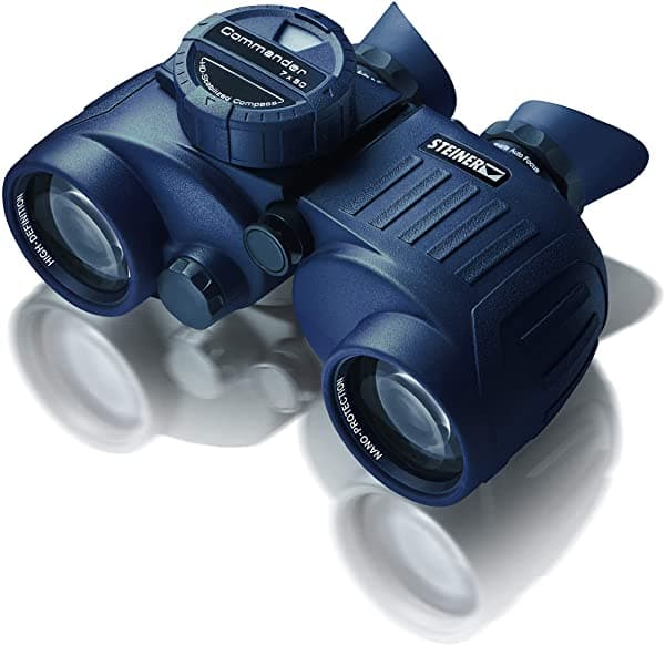 Steiner Commander Series 7X50 Binoculares Marinos Óptica Marina De Rendimiento Para Navegar Con Poca Luz O Niebla Con Brújula Negro 2305