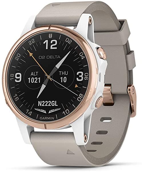 Garmin D2 Delta S Reloj Piloto Gps De Tamaño Más Pequeño Incluye Características De Relojes Inteligentes Frecuencia Cardíaca Y Música Oro Rosa Con 010-01987-30
