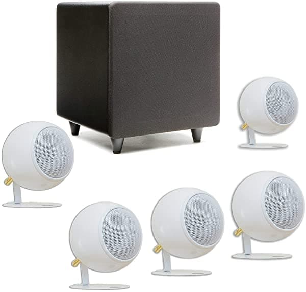 Orb Audio Mod1 Mini 5.1 Sistema De Altavoces De Cine En Casa - Sistema De Sonido Envolvente - Incluye 5 Orbes Y 9 '' Subwoofer - Ideal Para Películas 5.1 Mini HT