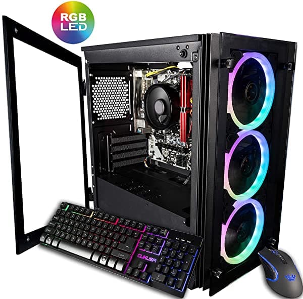 Computer Upgrade King Cuk Stratos Micro Gaming Desktop (Amd Ryzen 7 Con Gráficos Radeon 32 Gb 3200 Mhz Ddr4 Ram 512 Gb Nvme Ssd + 2 Tb Hdd 450 W Psu Ac Wifi Windows 11 Home) Gamer Pc Computadora DT-CU-0050-CUK-042