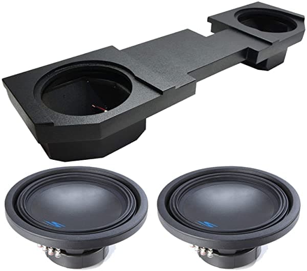 Compatible Con Dodge Ram Quad O Crew Truck Alpine Type S S-W12D2 Dual De 12 Pulgadas Con Revestimiento Rhino De 2002-2015 2 Ohm RL-SUB-PACK1