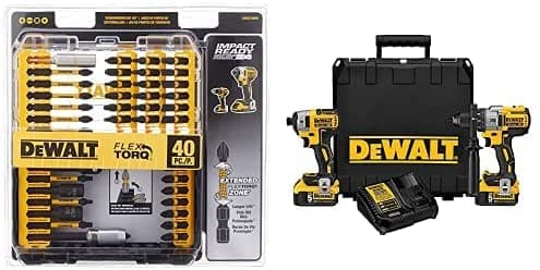 Dewalt Dck299P2 20V Max Xr 5.0Ah Premium Combutador De Comprobador Del Conductor Del Conductor Del Conducto En Estado Premiumes Con Dwa2T40Ir Impact G