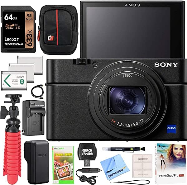 Sony Cyber-Shot Rx100 Vii Rx100M7 Cámara Compacta Premium Dsc-Rx100M7 Paquete Mejorado Con Paquete De Baterías Triple 3X + 64 Gb De Memoria + Deco Gea E12SNDSCRX100M7