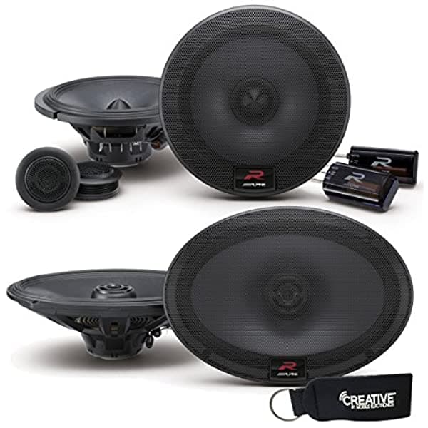 Alpine R-Series Bundle - Un Par De Alpine R-S65 °C 6.5 Inch Componente 2 Vías Altavoces Y Par De R-S69 6 X 9" Altavoces Coaxiales R-S65C+R-S69