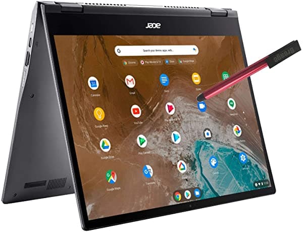 Acer Chromebook Spin 713 13.5" 2K Pantalla Táctil 2 en 1 Notebook Intel Quad-Core i5-10210U (supera al i7-7500U) 8GB DDR4 RAM 128GB PCIe SSD WiFi 6 Teclado Retroiluminado Chrome OS Broage 64GB Flash Stylus