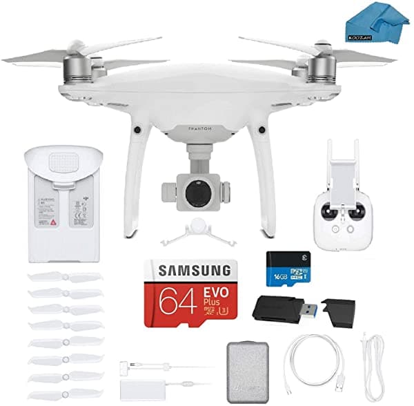 Dji Phantom 4 Pro V2.0 Quadcopter Drone Con Kit De Cámara De 1 Pulgada 20Mp 4K 64 Gb Micro Sd Con Accesorios Imprescindibles