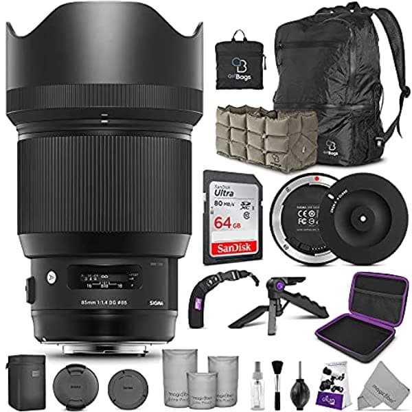 Sigma 3.346 in F/1.4 DG HSM lente Art para cámaras Canon EF + Sigma USB Dock con Altura Photo accesorio avanzado y paquete de viaje KM0877