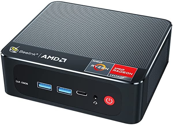 Beelink Ser Mini Pc Amd Ryzen 7 3750H 4C/8T Windows 10 Pro Desktop Computadora 16 Gb Ram + 500 Gb Ssd Radeon Rx Vega 10 Graphics Dual Hdmi Y Usb-C 4K A 60 Hz Dual Wifi - Bt Auto Power On SER 3
