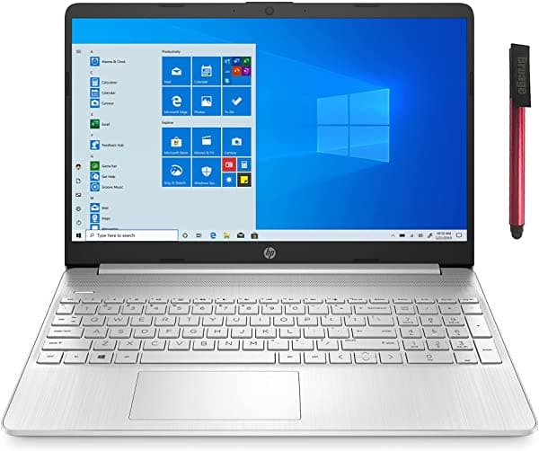 HP 15 15.6 in FHD notebook AMD Ryzen 3 3250U hasta 3.5GHz 32GB DDR4 RAM 1TB SSD 802.11ac WiFi Bluetooth 5.0 webcam Type-C HDMI silver Windows 10 S Broage 64GB flash drive HP-dk