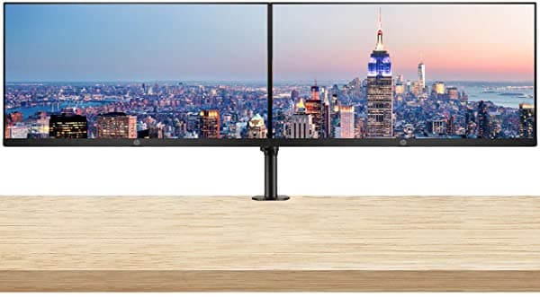 HP P274 monitor retroiluminado LED IPS de 27 pulgadas (5QG36A8#ABA) paquete de 2 pantallas con monitor dual totalmente ajustable y abrazadera de montaje en escritorio ASISP66