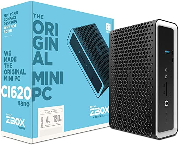 Zotac Zbox Ci620 Nano Plus Silent Mini Pc Intel Core I3-8130U Uhd 620 4Gb Ddr4/120Gb Ssd/Sin Os (Zbox-Ci620Nano-P-U)