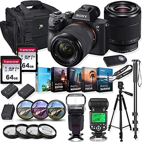 Sony Alpha A7 Iii Digital Slr Camara 28-70 Mm Kit Lente + Prime Ttl Accessory Bundle 128Gb Memoria Y Software De Edición De Video De Fotos