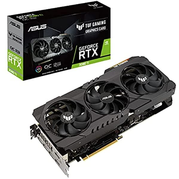 Asus Tuf Gaming Nvidia Geforce Rtx 3080 Ti Oc Edition Card Graphics Pcie 4.0 12Gb Gddr6X Hdmi 2.1 Dispostport 1.4A Rodamientos De Ventilador De Bolas TUF-RTX3080TI-O12G-GAMING