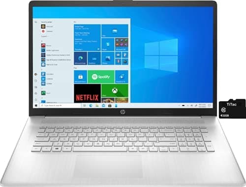 HP 17.3 2021 notebook HD+ pantalla antirreflectante 11ª generación Intel Core i3-1115G4 (supera al i5-7200U) 16GB DDR4 RAM 1TB HDD WiFi HDMI webcam sin DVD Win 10 S + tarjeta Titac HP 17.3 i3