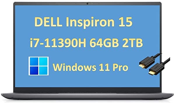 2022 Último Dell Inspiron 5000 5510 15.6 Fhd Intel 4-Core I7-11390H 64Gb Ram 2Tb Pcie Ssd Iris Graptics Negocio Capítuta Webcam Weblud Therellolt 4 Hi #N/A