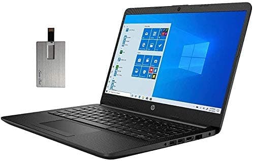 2020 Hp Pavilion - Computadora Portátil De 14" Hd Procesador Amd Athlon Silver 3050U 4 Gb Ram 128 Gb Ssd Amd Radeon Graphics Usb-C Win 10 Negra Tarjeta Usb De 32 Gb Snow Bell Negro
