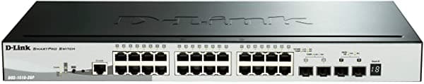Conmutador Poe D-Link 24 28 Puertos Fast Ethernet Gigabit Managed Poe+ Smartpro Con 2 Puertos Sfp Gigabit Y 2 Puertos 10Gbe Sfp+ 193W Poe Budget Apilable (Dgs-1510-28P)