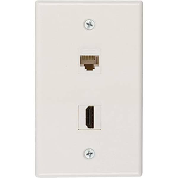 Buyer's Point Placa De Pared Rj45 Ethernet Rj45 De Punto De Comprador (100 Color Blanco) 1131_100