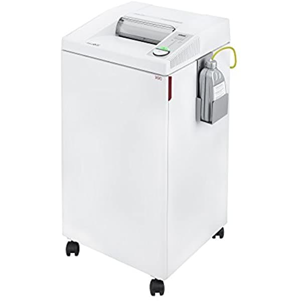 Ideal. 2604 Trituradora De Oficina Centralizada De Corte Cruzado Con Engrasador Automático Funcionamiento Continuo Capacidad De Alimentación De 23 A 25 Hojas Papelera De 26 Galones Trituradora De Grapas/Clips De Papel/Tarjetas De Crédito/Cds/Dvds P-4 Security IDEDSH0362OH