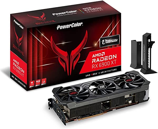 Powercolor Red Devil Amd Radeon Rx 6900 Xt Ultimate Gaming Tarjeta Gráfica Con Memoria Gddr6 De 16 Gb Alimentado Por Amd Rdna 2 Hdmi 2.1 AXRX 6900XTU 16GBD6-3DHE/OC