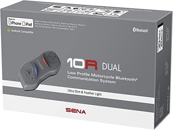 Sistema De Comunicación Bluetooth Sena 10R Para Motocicletas De Bajo Perfil (Color Negro) Negro 10R-01D