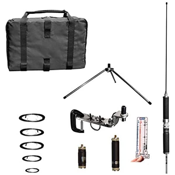 Super Antenna MP1DXMAX Trípode de Perfil Bajo 80m-10m HF +2m VHF Antena Portátil con Bolsa de Transporte para Radioaficionados Ham