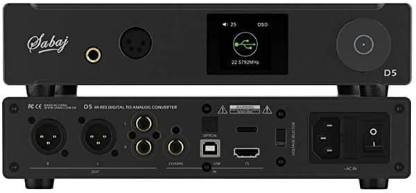 Sabaj D5 110V Hi-Res Audio Digital A Analógico Convertidor Balance Hifi Auriculares Amplificador Dac Chip Es9038Pro Es9311 32Bit/768Khz Dsd512W Preamplificador Control Remoto