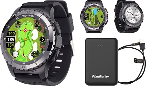 Skycaddie Lx5C Reloj Gps De Golf Con Pantalla Táctil Reloj Inteligente Con Bisel De Cerámica Campos De 35K Holevue Intelligreen Y Tarjeta De Puntuación Digital Paquete Con Cargador Portátil Playbetter