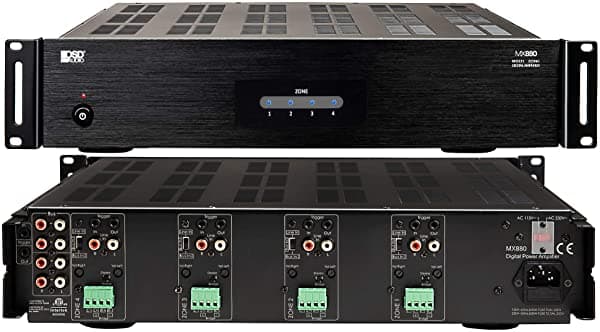 OSD amplificador digital de audio 80 W/canal audio distribuido y cine en casa. Clase A/B 9 canales MX880