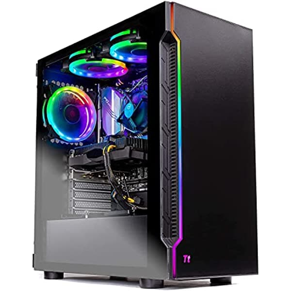 Skytech Shadow Gaming Pc Desktop - Intel Core I5 10400F 2.9 Ghz Rtx 3050 1Tb Nvme Ssd 8G Ddr4 3200 600W Gold Psu Ac Wi-Fi Windows 10 Home 64-Bit ST-SHADOW-0394-B-AM