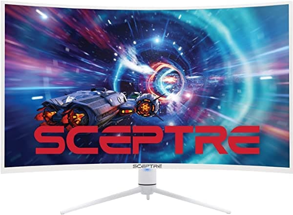 Sceptre Pantalla Curvada De 40 Pulgadas Clase 169 Qhd 2560 X 1440 Para Juegos Displayport Hasta 165 Hz Amd Freesync Premium Hdr400 1 Ms Mprt 3000R Altura Ajustable Serie Nebulosa Blanca 2021 (C408B-Qwn168W)