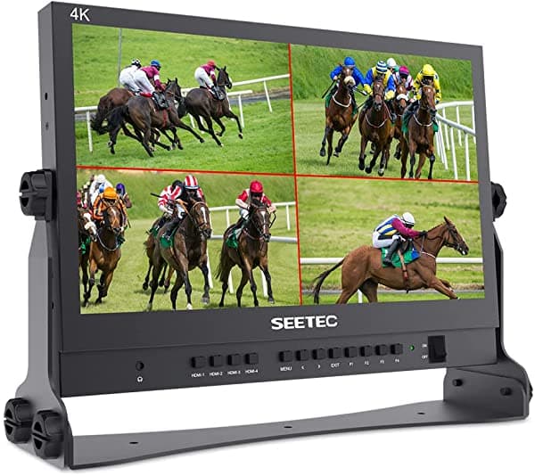 Seetec Atem156 - Monitor Director De Transmisión En Vivo De 15.6 Pulgadas Con 4 Salidas De Entrada Hdmi Pantalla Dividida Cuádruple Para Atem Mini Conmutador De Video Mezclador Pro Studio Television Production ATEM156-US