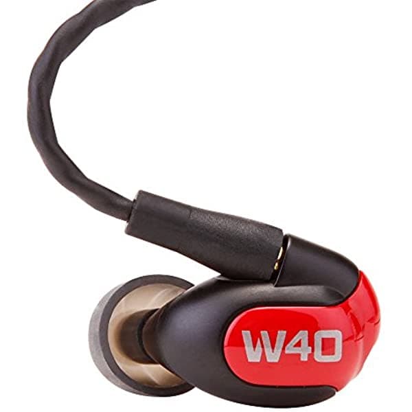 Westone Audífonos Anti-Ruidos Universales W40 - Cuádruple Driver Rojo/Azul/Negro