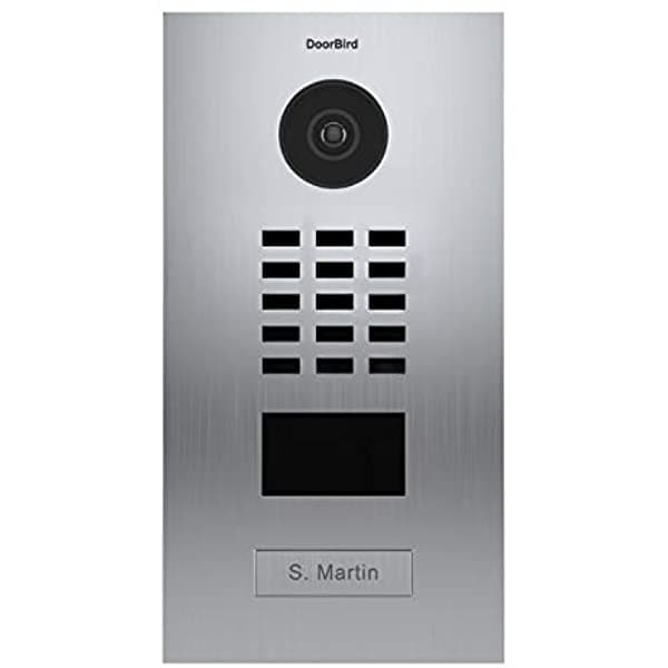 Doorbird Estación De Puerta De Video Ip D2101V Acero Inoxidable Cepillado Montaje Empotrado Con Cámara Hd Compatible Con Poe