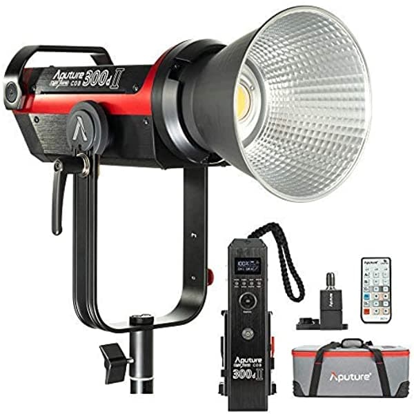 Aputure Cob 300D Mark Ii 300D Ii - Luz De Video Led De Montaje En V Cri97+ Tlci97+ 55000Lux0.5M 5500K Sidus Link App Control 8 Efectos De Iluminación Integrados 2.4G 328.1 Ft Control Remoto Inalámbrico Usb Actualización De Firmware LS C300D+PERGEAR Softbox