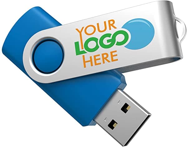 CustomUSB Unidad Flash Usb Giratoria Personalizada Con Logotipo Y Color AMZ-001-B-0090AA-RPB-4GB-100