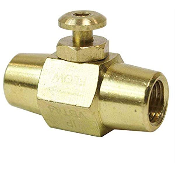 Interstate Pneumatics Vbt44 - Válvula De Botón De Latón De 1/4 Pulgadas X 1/4 Pulgadas Hembra Npt - Paquete De 100