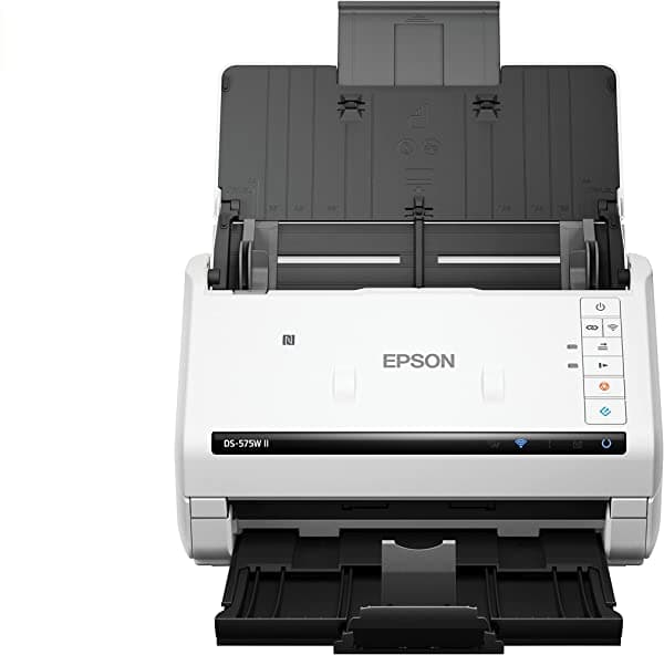 Epson Ds-575W Ii Escáner De Documentos A Dos Colores Inalámbrico Para Pc Y Mac Con Alimentador Automático De Documentos De 50 Páginas (Adf) Controladores Twain E Isis Aplicación Móvil Epson Smart Panel