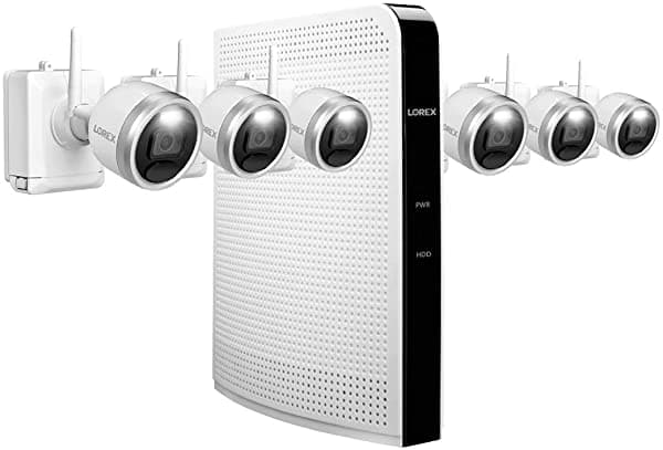 Lorex 1080P Hd 1Tb Sistema De Seguridad Sin Cables Con Seis Cámaras De Disuasión Activas A Pilas Y Detección De Personas L222A81-6CM-E-AS