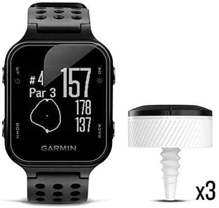 Garmin Approach S20 - Reloj De Golf Gps Con Seguimiento De Pasos Y Cursos Precargados Incluye Tres Seguidores De Clubes Ct10 Color Negro 010-03723-13