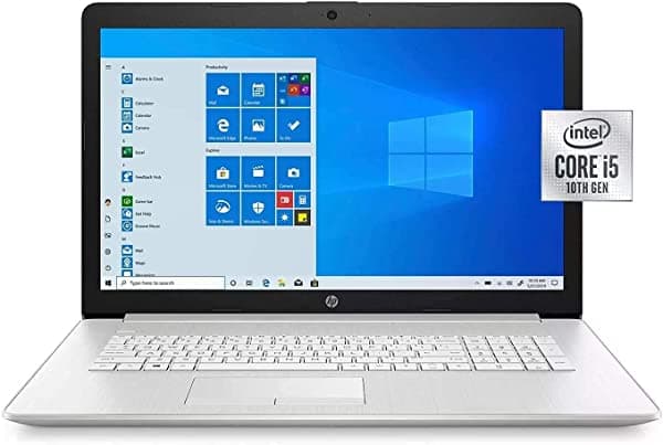 Hp - Laptop Con Pantalla Táctil Hd+ De 17.3 Pulgadas - Intel Core I5 De 10ª Generación - Memoria De 8 Gb - Ssd De 256 Gb - Teclado Numérico - Grabador De Dvd - Windows 10 Home 17-by3051cl