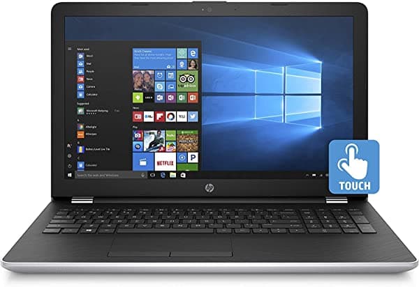 HP - Pantalla Táctil de 15.6 Pulgadas HD Notebook Procesador Intel Dual Core i3-7100U de 2.4 GHz 8 GB DDR4 SDRAM Disco Duro de 1 TB Bluetooth HDMI 802.11AC WiFi Windows 10 Color Plateado HP 15.6 Touch i3 Natural Silver