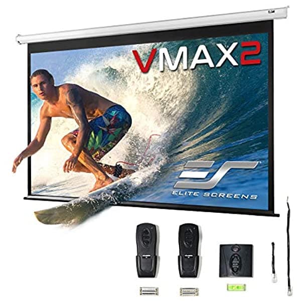 Elite Pantallas Pantalla De Proyección Eléctrica Desplegable Estuche Blanco VMAX135XWH2