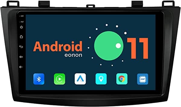 Estéreo para Auto 2021 con Android 10 y Doble DIN Radio de Automóvil Eonon Aplicable a Serie Mazda 3 Admite Apple CarPlay/Android Auto/Fast Boot/DVR/Cámara de Seguridad/OBDII - 8 Pulgadas - GA9463 B-22