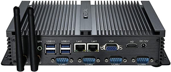 Kingdel Potente Mini Pc Pc Industrial Sin Ventilador Cpu Intel I5 De Doble Núcleo 8 Gb De Ram Ssd De 128 Gb 2 Nics 4 X Usb 3.0 4 X Com Rs232 Puerto Hd Carcasa De Metal Windows 11 Pro NC1037U-3317U