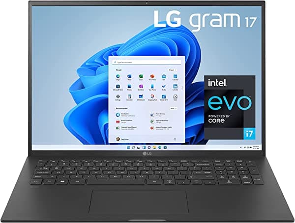 Lg Gram 17Z90P Laptop Ips De 17 Pulgadas Ultraligera (2560 X 1600) Intel Evo Core I7 De 11ª Generación 16 Gb De Ram 1 Tb Ssd Windows 10 Home Actualizable Alexa Integrado 2 Usb C Hdmi Usb-A - Negro 17Z90P-K.AAB8U1
